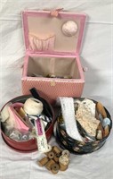 Vintage Sewing Box LOTS Sewing Supplies