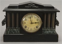 Ingraham Winding Key Mantle Shelf Clock with Key