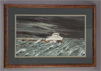 Framed "The Edmund Fitzgerald" - Robert J. Tyrell