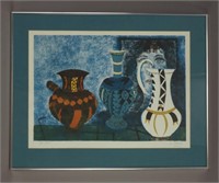 89/100 Augustin Ubeda "Les Trois Vases" Lithograph