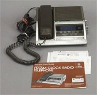 Vintage General Electric Clock Radio Telephone