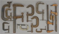 11 Vintage Assorted Clamps - C - Bar