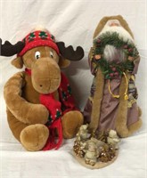 Xmas Santa, Reindeer, Candle Holder