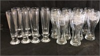 18 Beer Glasses Boulevard Brewing Co. etc