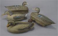 4 Vintage Animal Trap Company Duck Decoys