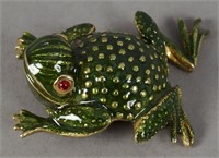 Erwin Pearl Frog Pin Brooch