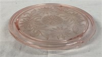 Pink Depression Footed Cake Plate