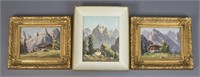 3 Framed Franz Krynitz Signed Oil Paintings