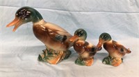 1960s Ceramic Mallard Duck Figures