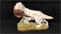 11" Vintage Ceramic Bird Dog Statue