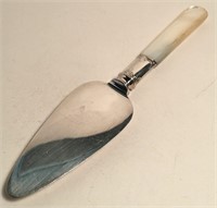 Sterling Mother Of Pearl Pie Server