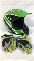 Cirus Motocross Motorcycle Helmet & Gloves