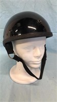 Black Motorcycle Skull Helmet w Strap