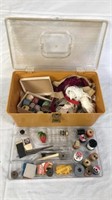 Vintage Sewing Case FULL Supplies