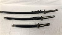3pc Samurai Sword Set