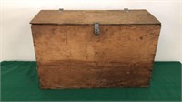 Old Wooden Lidded Box w/ Latch