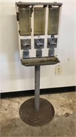 Vintage 3 Slot Candy Dispenser w/ Key