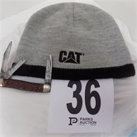 Cat Beanie Knit w/Knife