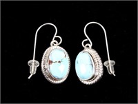 Navajo Golden Hills Turquoise Sterling Earrings