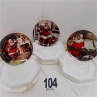 Coca Cola Santa Collector Plates (3) 8