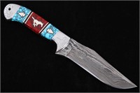 Navajo David Yellowhorse Turquoise Horse Knife