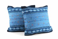 Night Stars Wool Pillow Set of Two by A. Gutierrez