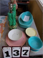 Vintage Lamps & Melmac Dishes