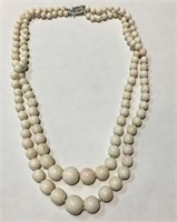 14k Gold And Angelskin Coral Necklace