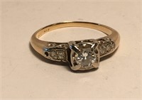 Ladies Diamond Ring, 14k Gold