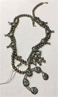 Sterling Silver & Turquoise Squash Blossom