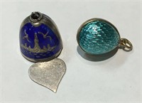 2 Enameled Charms