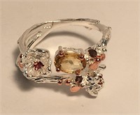 Sterling Silver Ring With Topaz