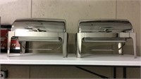 2 stainless steel Chafing dishes