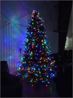 7 1/2 ft prelit artificial Christmas tree