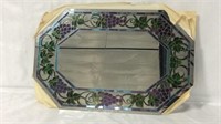 12 mirrors w/stained glass grape border