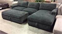 3 pc chaise sectional sofa w/storage