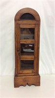 Antique wood & glass curio cabinet