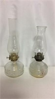 2 vintage oil lamps