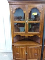 Cochrane oak corner cabinet