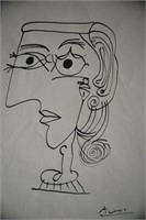 Attributed to Picasso Original Drawing COA