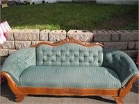 QUALITY ANTIQUE GRAPE BACK SOFA 74X24X33 INCHES