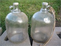 2 OLDER GLASS JUGS