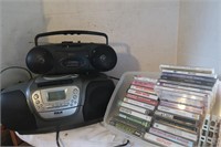 RCA CD-AM/FM Sound System & Contents of Shelf