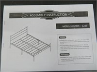 BLACK METAL FULL SIZE BED FRAME