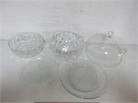 ASSORTMENT OF GLASS BOWLS AND MORE