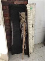 metal pcs, wood above door trim