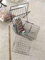 wire baskets, magazine rack