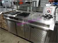 60" X 30" S/S COUNTER W/ 2 INDUCTION COOKERS &