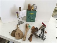 vintage butter paddles, wood utensils