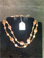 Coin Pearl Necklace with 14 karat Gold Clasp
